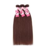 #4 Brown Color Straight and Body Wave Human Hair Weaves 3 Bundles - Image 4