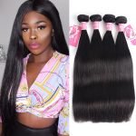 Alipearl Brazilian Virgin Hair Straight 4 bundles natural color