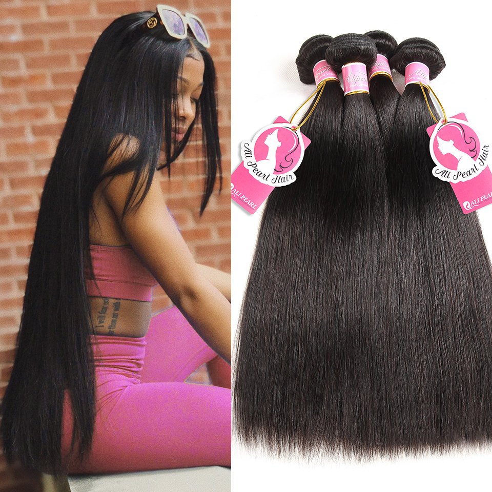 straight-07 Straight 4 Bundles 1b Color Alipearl Peruvian Human Hair - Image 1