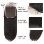 Straight Wavy Hair 6x6 Closure Human Hair Straight Hair Closure - Image 3