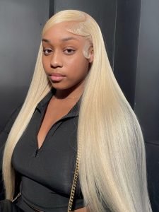 Pure 613 Blonde Straight Transparent Lace Wigs With Super Natural Baby Hair - Image 2