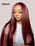 Glueless Ready To Go Cherry Cola Straight 7x5 Lace Wig for Beginners - Image 9