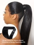 Straight Hair Ponytail Extensions Wrap Around 10-26Inches For Women - Image 2