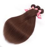 #4 Brown Color Straight and Body Wave Human Hair Weaves 3 Bundles - Image 5