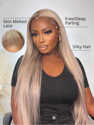Alipearl Exclusive Original Blonde Highlight #P18/613 Straight Human Hair Wigs Blonde Hair With Highlights For Sale