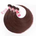 #4 Brown Color Straight and Body Wave Human Hair Weaves 3 Bundles - Image 6