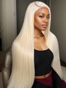 40 Inch Long Blonde Wigs 300% Density 613 Straight Human Hair Wigs 13x6 Lace Front Wig - Image 10