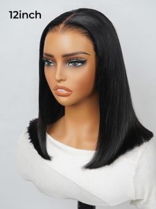 Glueless Bob Wig - Ready Go Bob Wigs Short Straight Easy & Go Pre Cut Lace Closure Wigs - Image 13