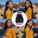 Color 1b Peruvian Straight Hair 3 Bundles/Lot Top Alipearl Hair