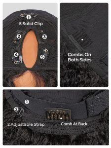 U Part Wig Human Hair Wigs Body Wave Wig Long Straight Wigs V Part Wigs - Image 5