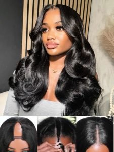 U Part Wig Human Hair Wigs Body Wave Wig Long Straight Wigs V Part Wigs - Image 6