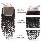 5x5 Invisible Water Wave HD Lace Closure Natural Wave Curly Human Hair Closure Pre Plucked Closure - Image 9