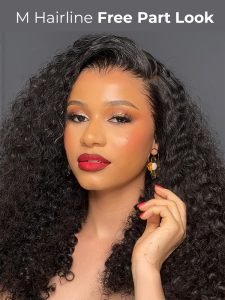 Widows Peak M Hairline Invisible 13x6 HD Lace Frontal Human Hair Wig Deep Curls Natural Look - Image 2