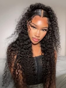 Widows Peak M Hairline Invisible 13x6 HD Lace Frontal Human Hair Wig Deep Curls Natural Look - Image 9