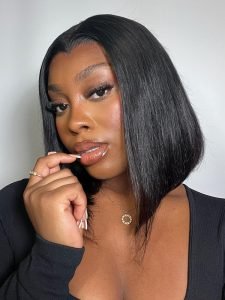 Lagos M Hairline Ready To Go Glueless Straight Short Cut Bob HD Lace Wig - Image 9