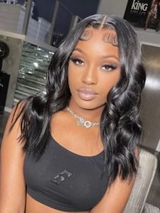 Raw Hair 13x6 Undetectable HD Lace Frontal Wig with Single Knots Super Double Drawn 300% Density 16 Inch - Image 4