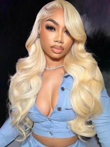 Easy Go Glueless Light Blonde #613 Straight And Body Wave Pre Cut Lace Closure Wigs - Image 10
