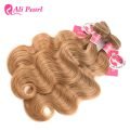 Body Wave Weave Honey Blonde Hair Bundles Pure Color #27 Human Hair - Image 2
