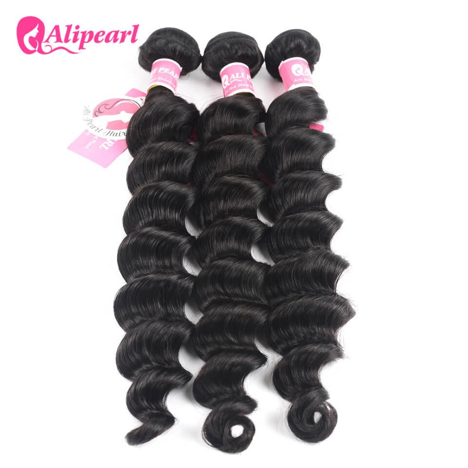 xys_3407 Alipearl Peruvian Loose Deep Wave Natural Color 3 Bundles Deals - Image 1