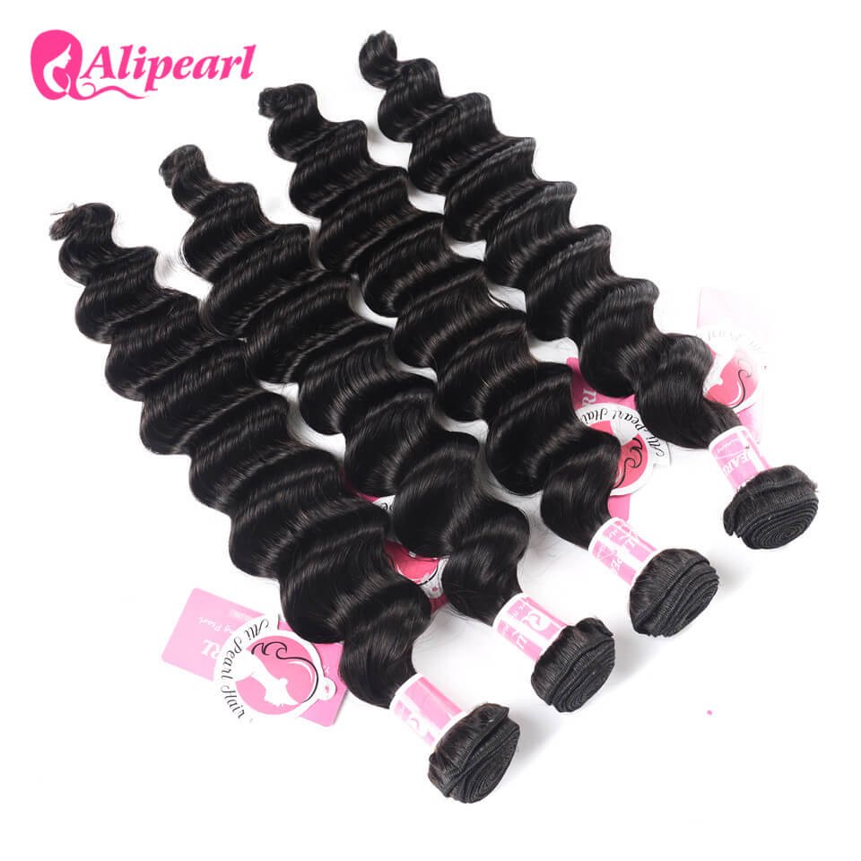xys_3425_1 Alipearl Brazilian Human Hair Loose Deep Wave 4 Bundles/Lot - Image 1