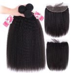 Yaki Straight Human Hair Bundles With 13x4 Lace Frontal - Image 5