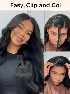 Kinky Straight U Part Wig Brazilian Human Hair Wig Yaki V Part Wigs - Image 7